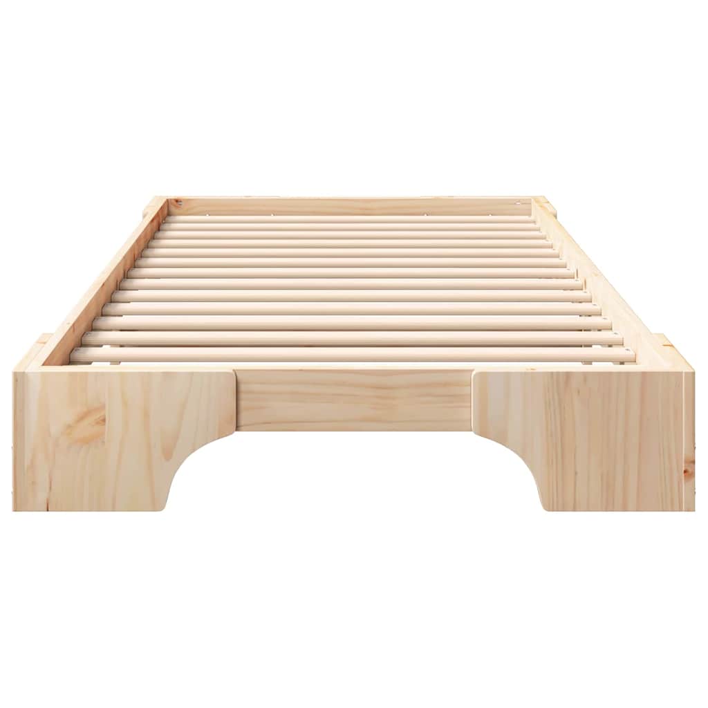 Sengestel Brun 100 x 220 cm Massiv fyrretræ