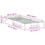 Sengestel Hvid 100 x 220 cm Massiv fyrretræ
