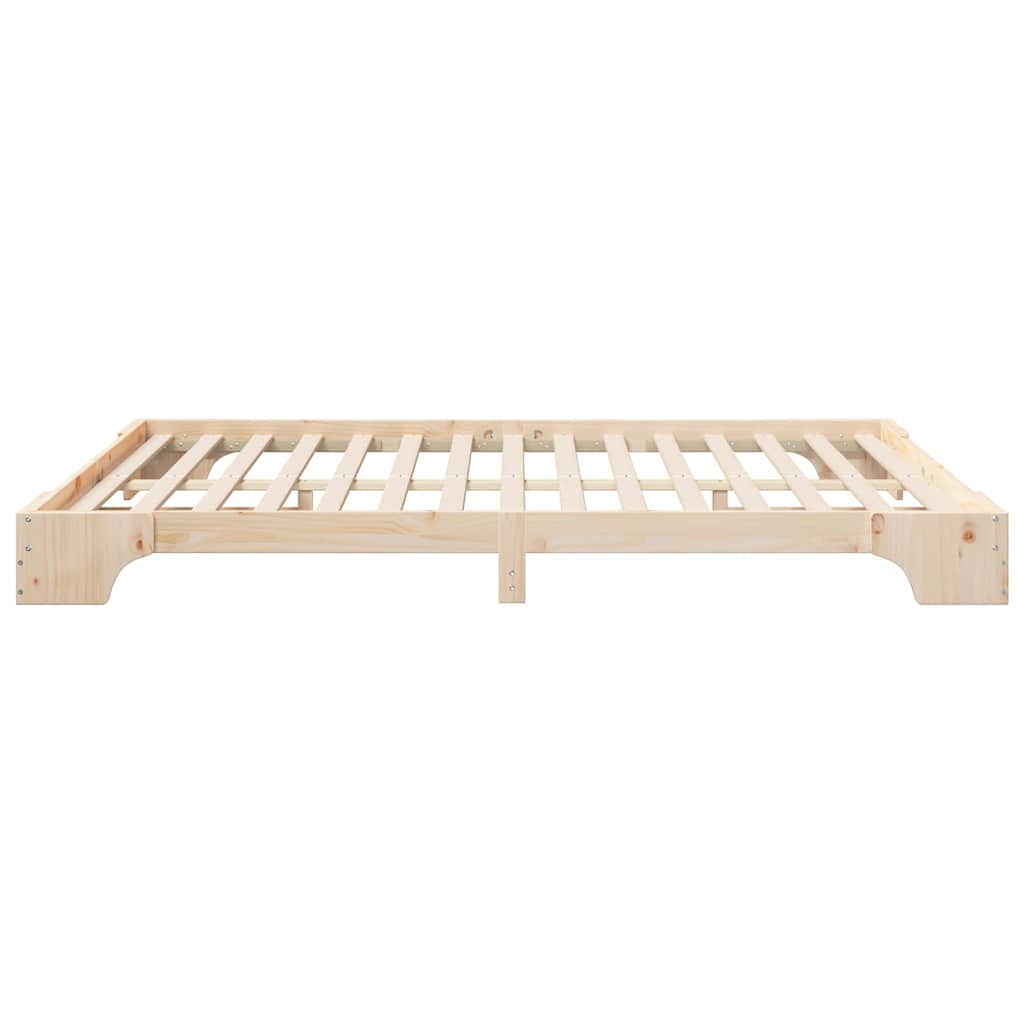 Sengestel Brun 160 x 220 cm Massiv fyrretræ