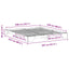 Sengestel Brun 200 x 220 cm Massiv fyrretræ