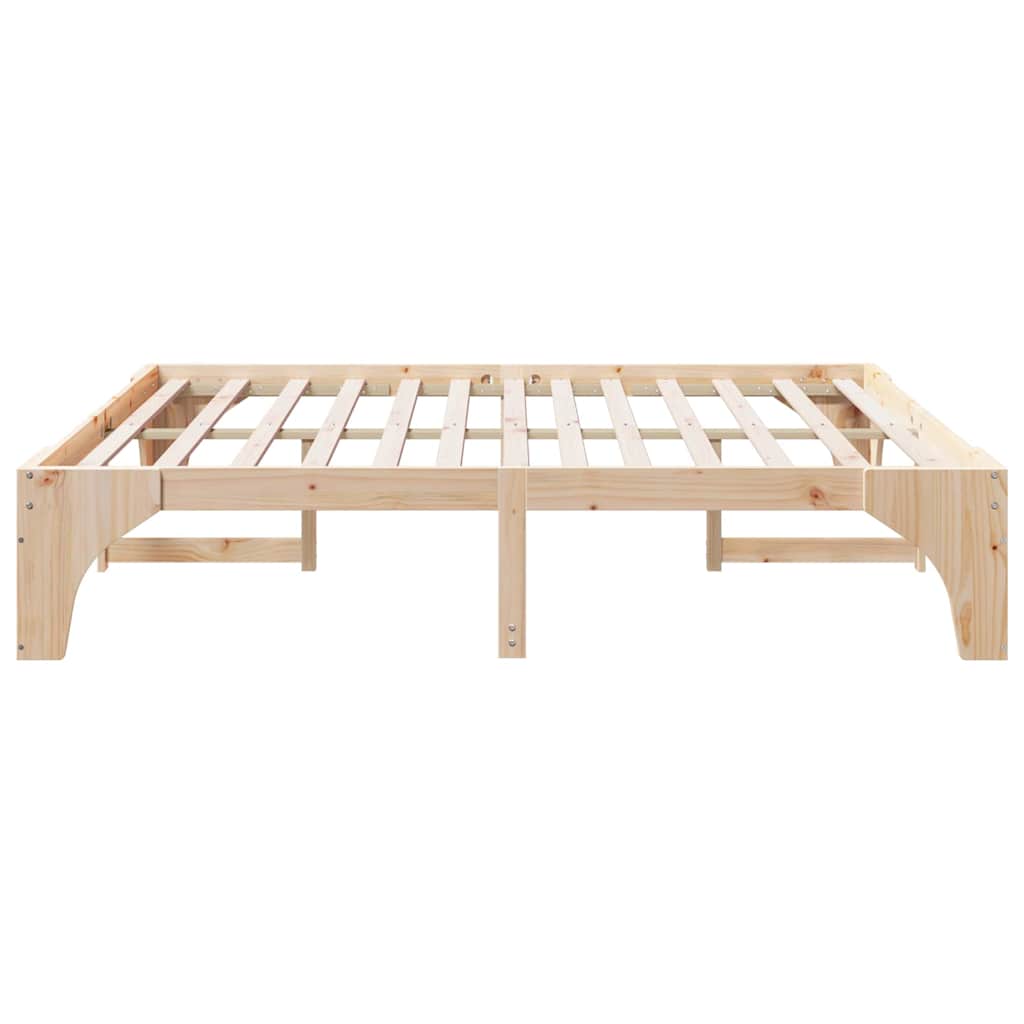 Sengestel Brun 180 x 200 cm Massiv fyrretræ
