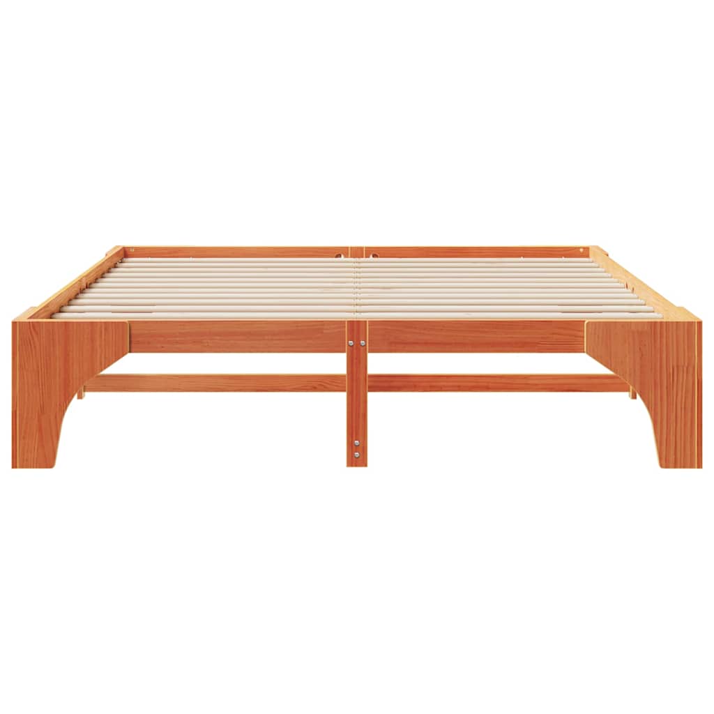 Sengestel Brun 180 x 200 cm Massiv fyrretræ
