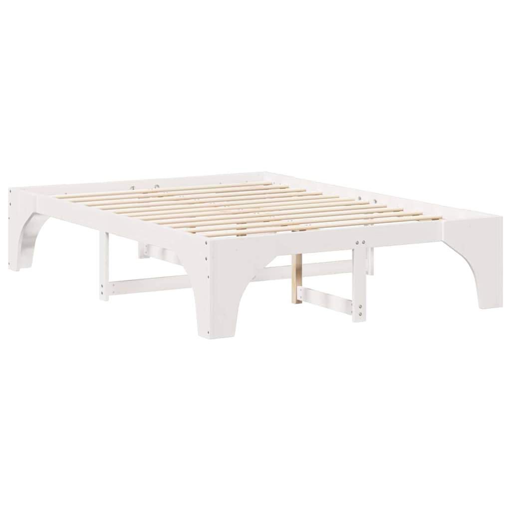 Sengestel Hvid 160 x 200 cm Massiv fyrretræ
