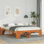 Sengestel Brun 140 x 200 cm Massiv fyrretræ