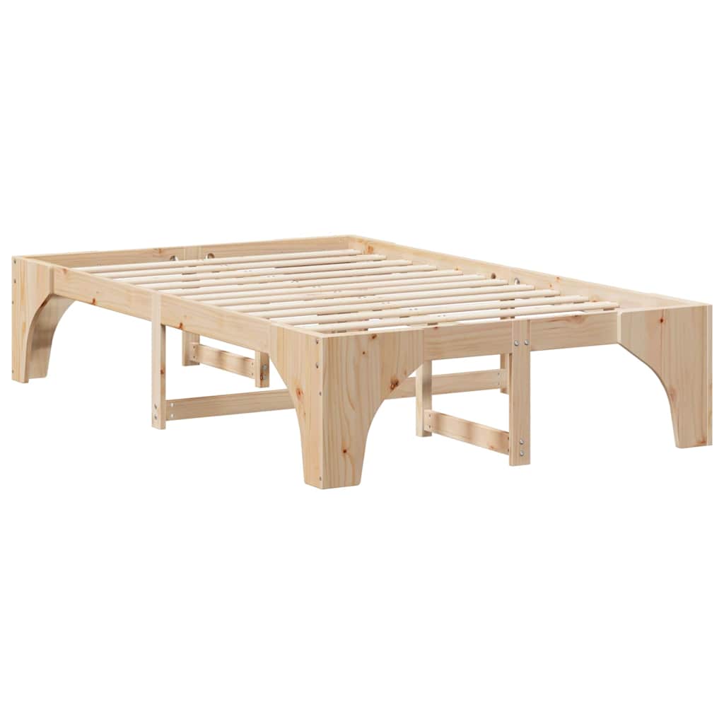 Sengestel Brun 120 x 200 cm Massiv fyrretræ