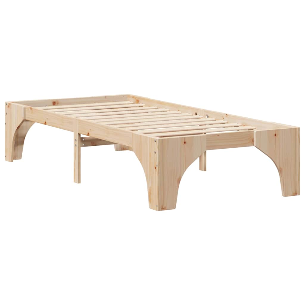 Sengestel Brun 90 x 200 cm Massiv fyrretræ