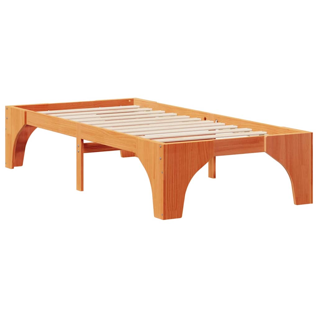 Sengestel Brun 90 x 200 cm Massiv fyrretræ