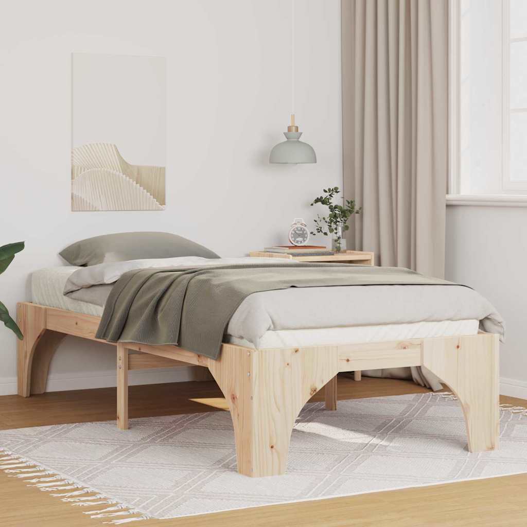 Sengestel Brun 80 x 200 cm Massiv fyrretræ
