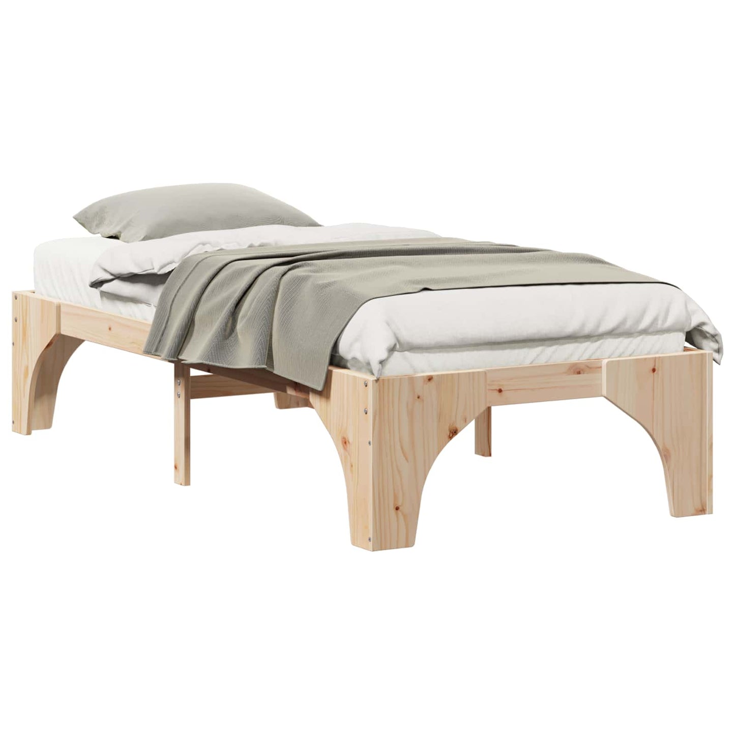 Sengestel Brun 80 x 200 cm Massiv fyrretræ