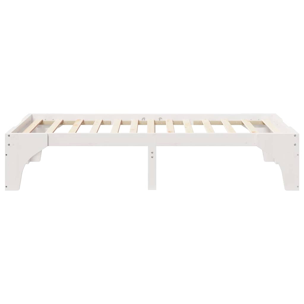 Sengestel Hvid 80 x 200 cm Massiv fyrretræ