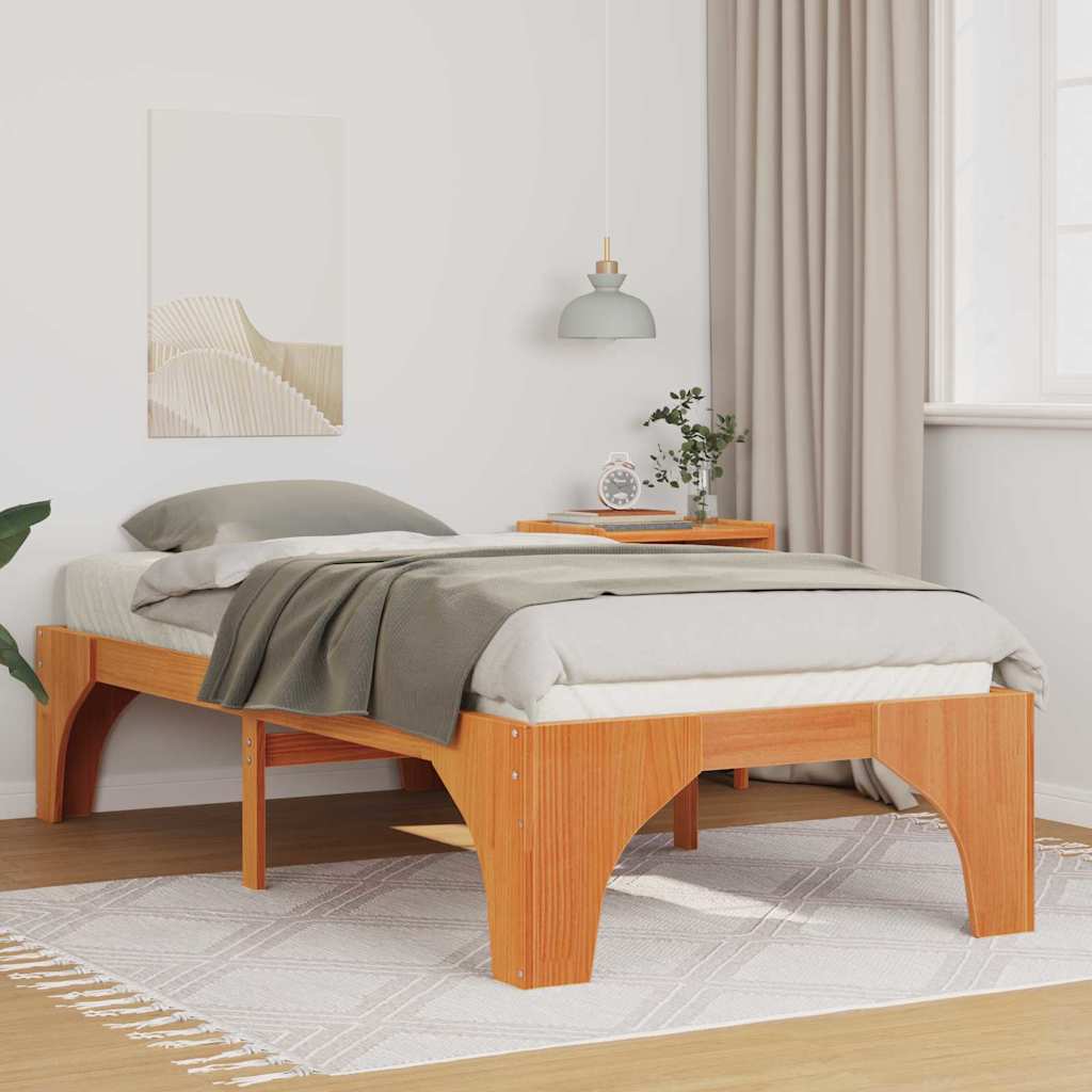 Sengestel Brun 80 x 200 cm Massiv fyrretræ
