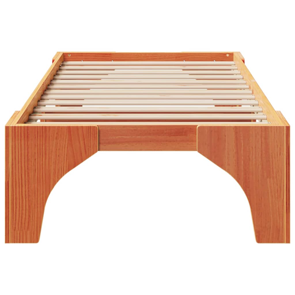 Sengestel Brun 80 x 200 cm Massiv fyrretræ
