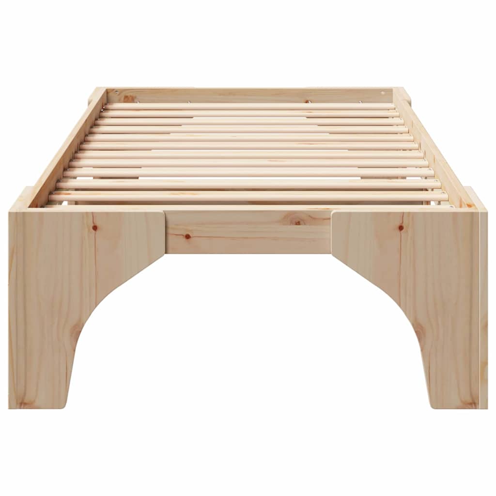 Sengestel Brun 90 x 190 cm Massiv fyrretræ