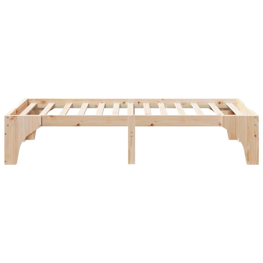 Sengestel Brun 75 x 190 cm Massiv fyrretræ