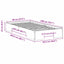 Sengestel Hvid 90 x 200 cm