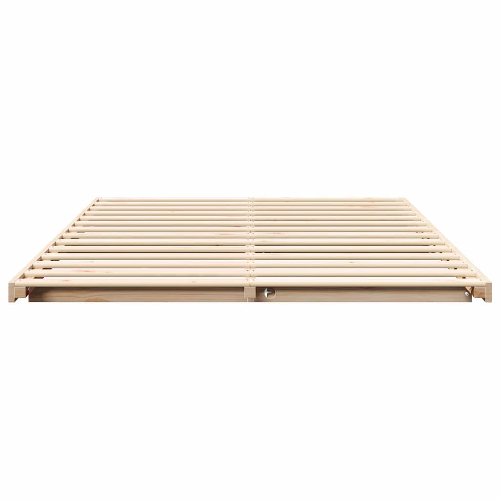 Sengestel Brun 150 x 200 cm Massiv fyrretræ