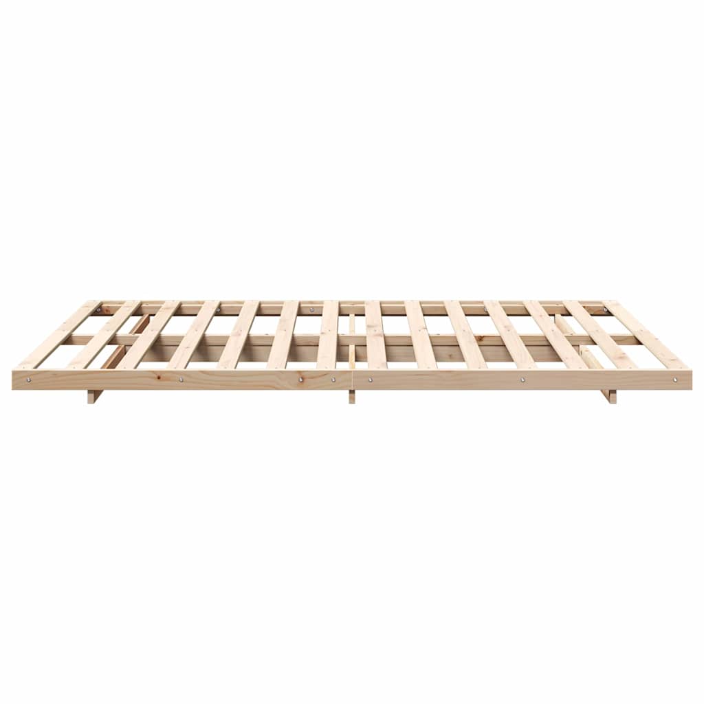Sengestel Brun 150 x 200 cm Massiv fyrretræ