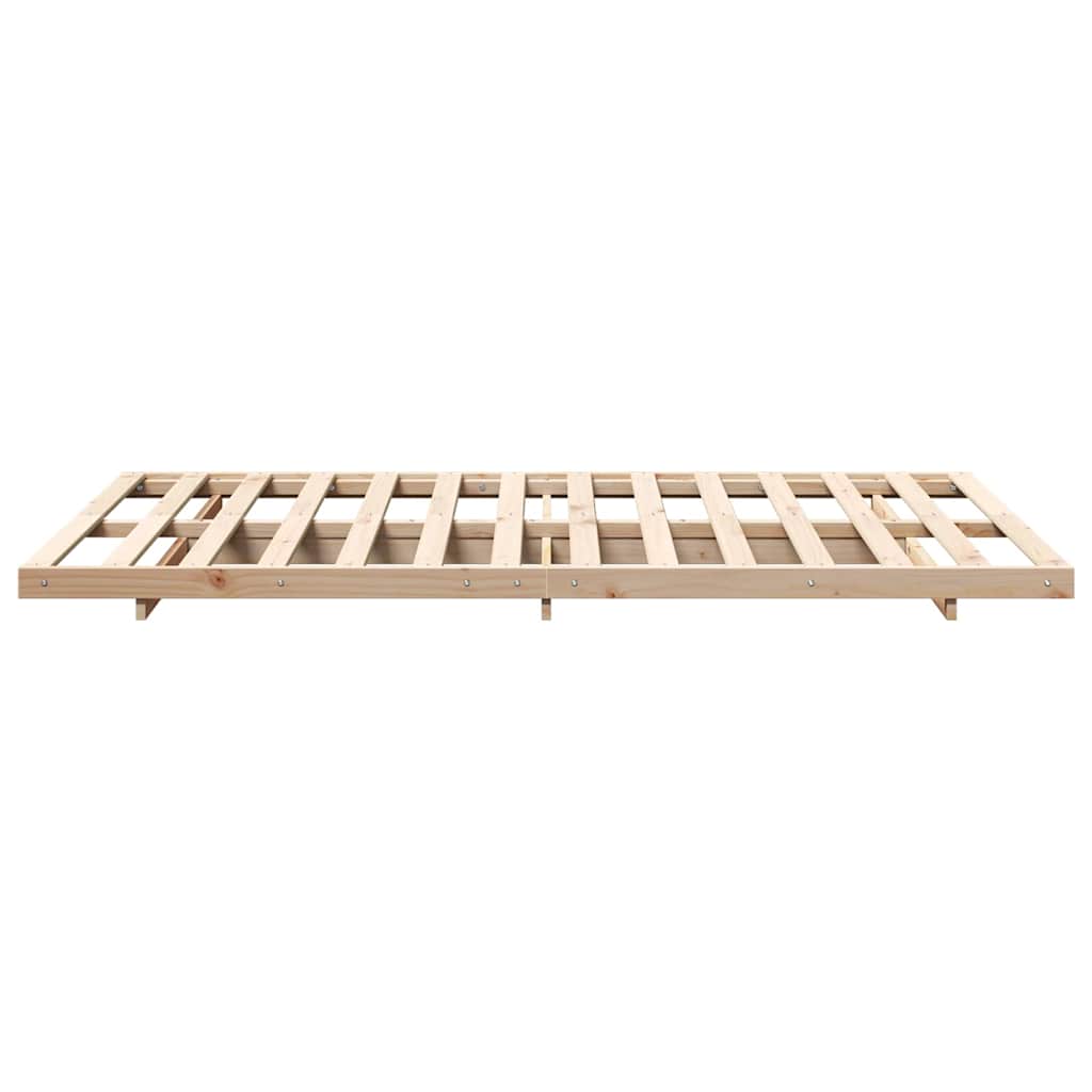 Sengestel Brun 135 x 190 cm Massiv fyrretræ