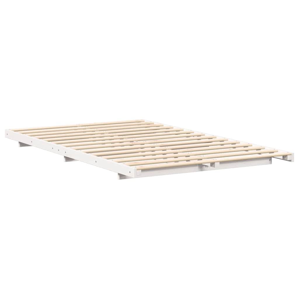 Sengestel Hvid 120 x 190 cm Massiv fyrretræ