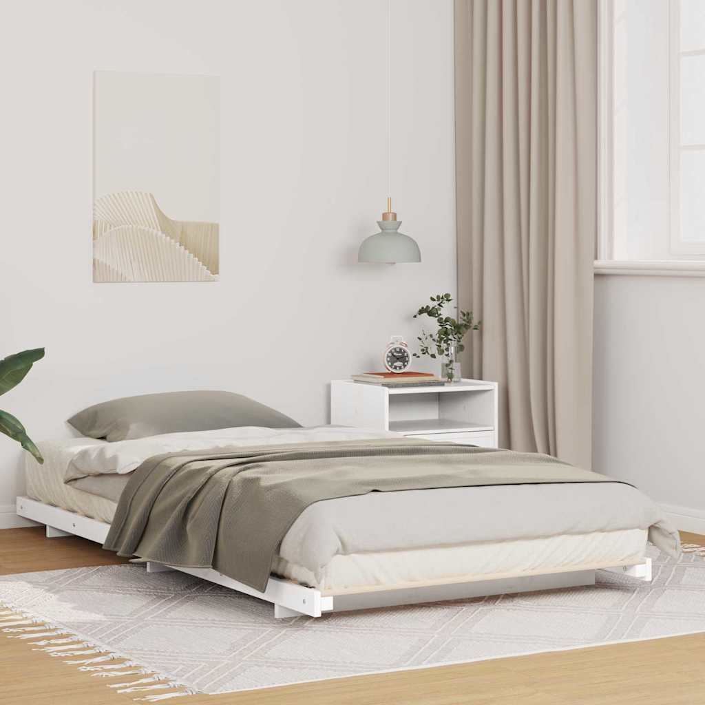Sengestel Hvid 80 x 200 cm Massiv fyrretræ