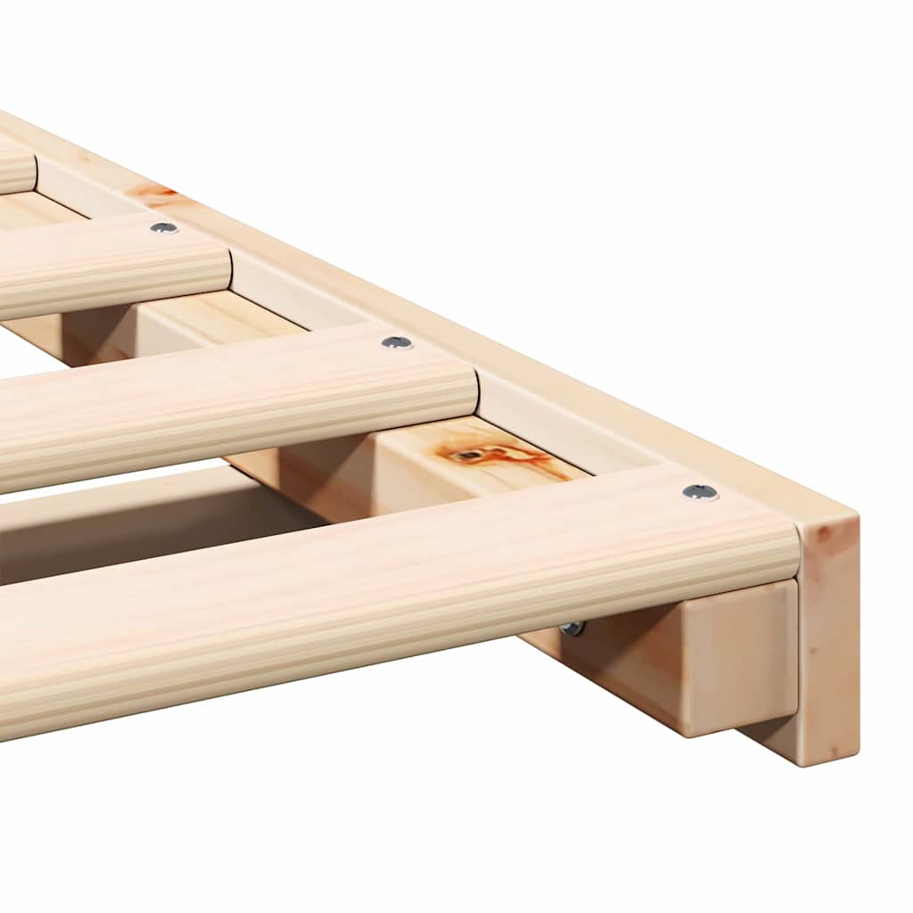 Sengestel Brun 90 x 210 cm Massiv fyrretræ