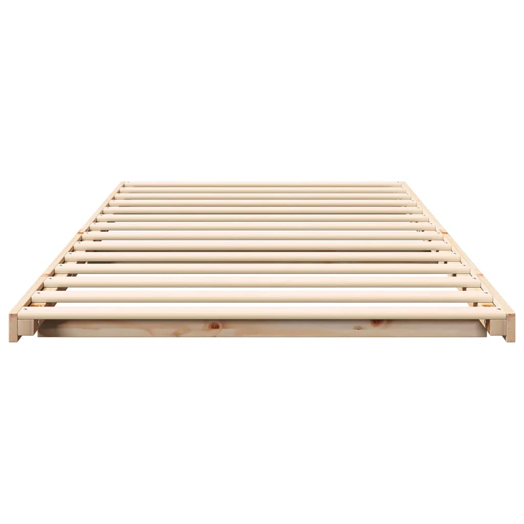 Sengestel Brun 90 x 210 cm Massiv fyrretræ