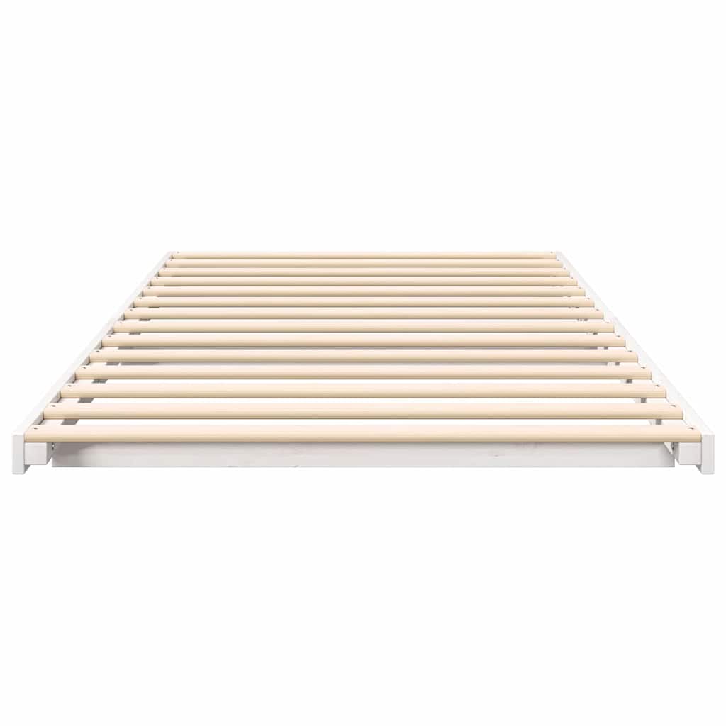 Sengestel Hvid 100 x 210 cm Massiv fyrretræ
