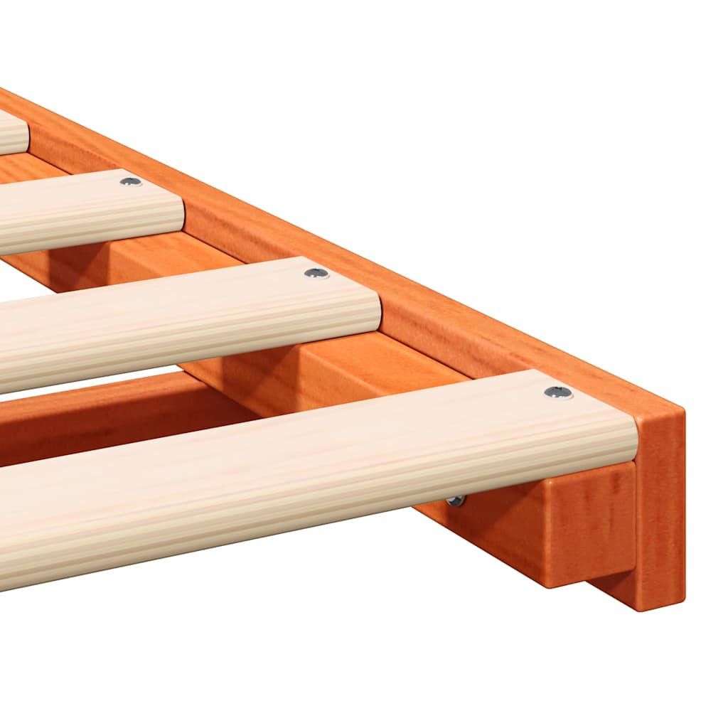 Sengestel Voks brun 100 x 210 cm Massiv fyrretræ