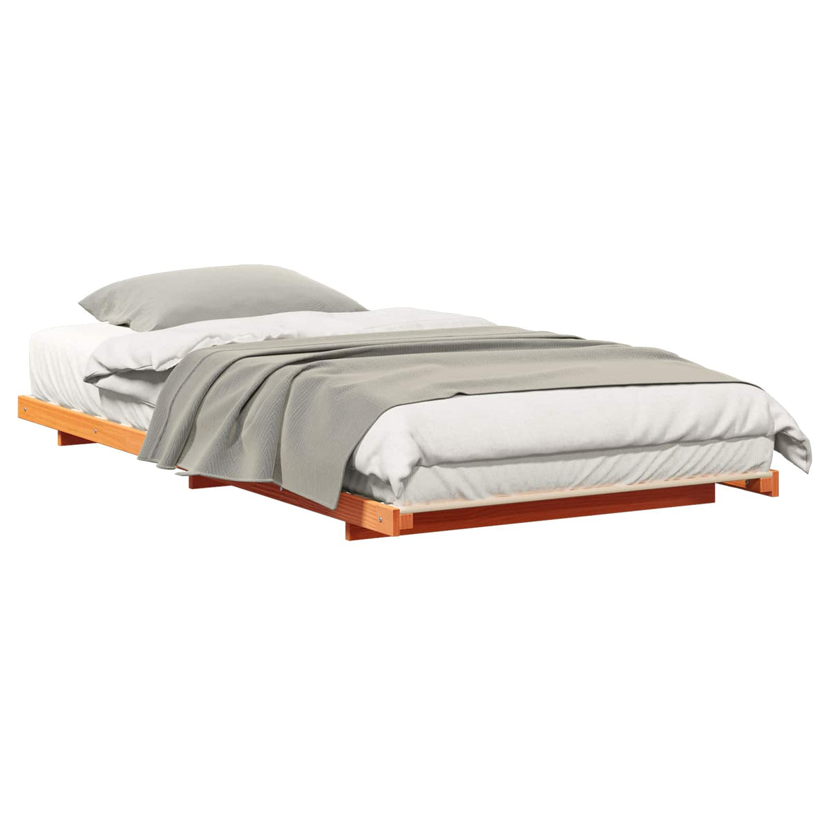 Sengestel Voks brun 100 x 210 cm Massiv fyrretræ