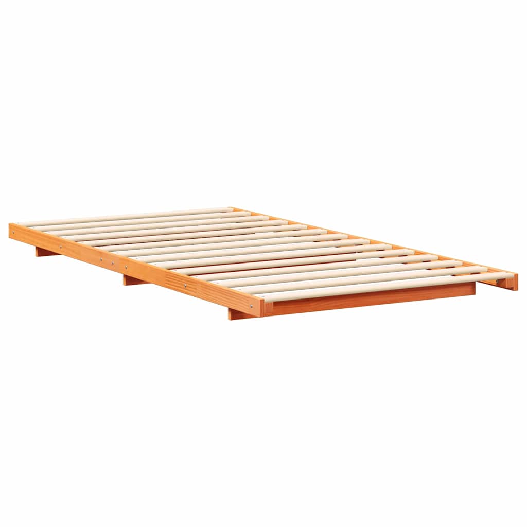 Sengestel Voks brun 100 x 210 cm Massiv fyrretræ