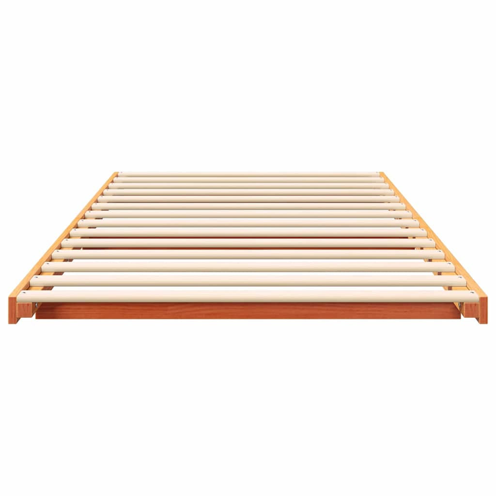 Sengestel Voks brun 100 x 210 cm Massiv fyrretræ