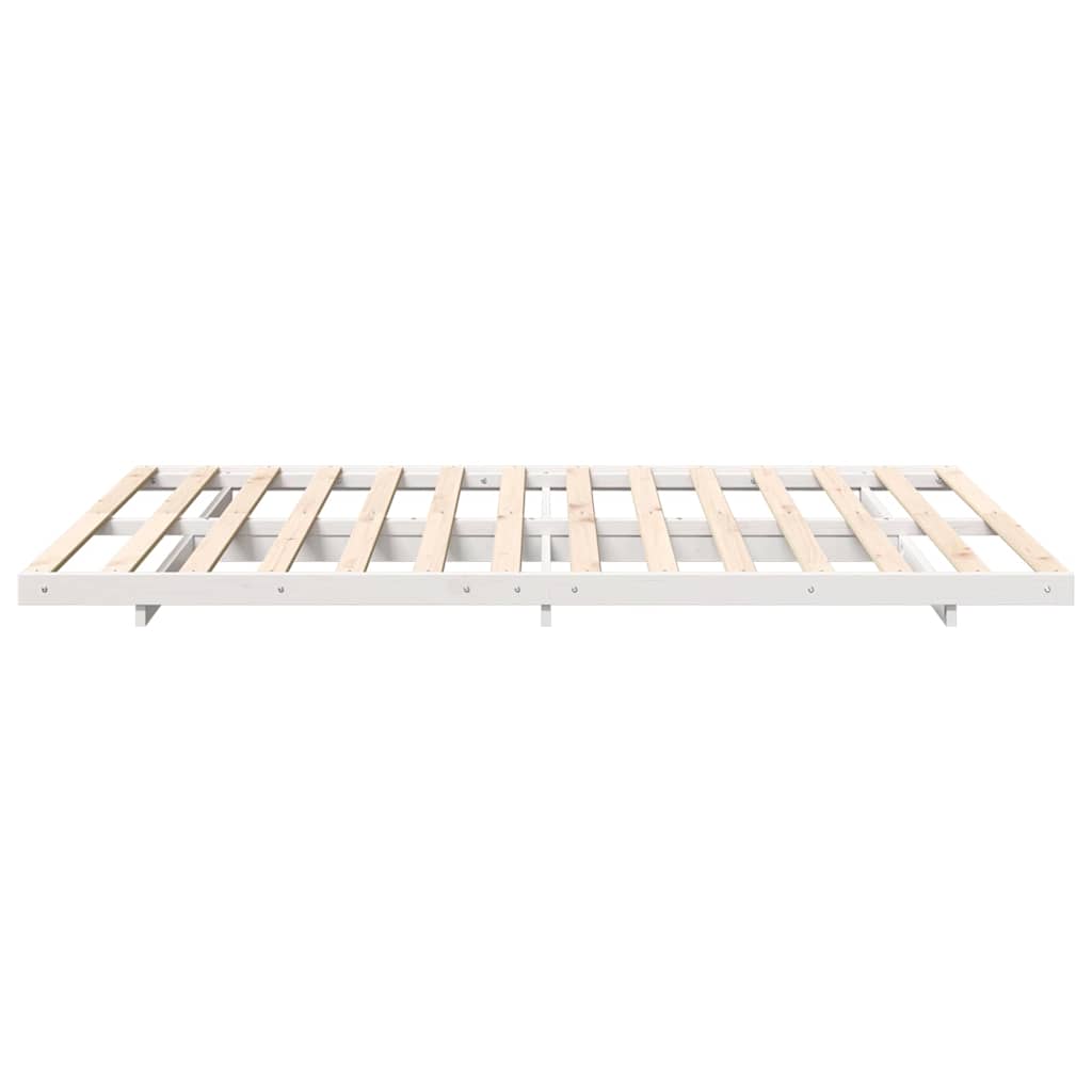 Sengestel Hvid 140 x 210 cm Massiv fyrretræ