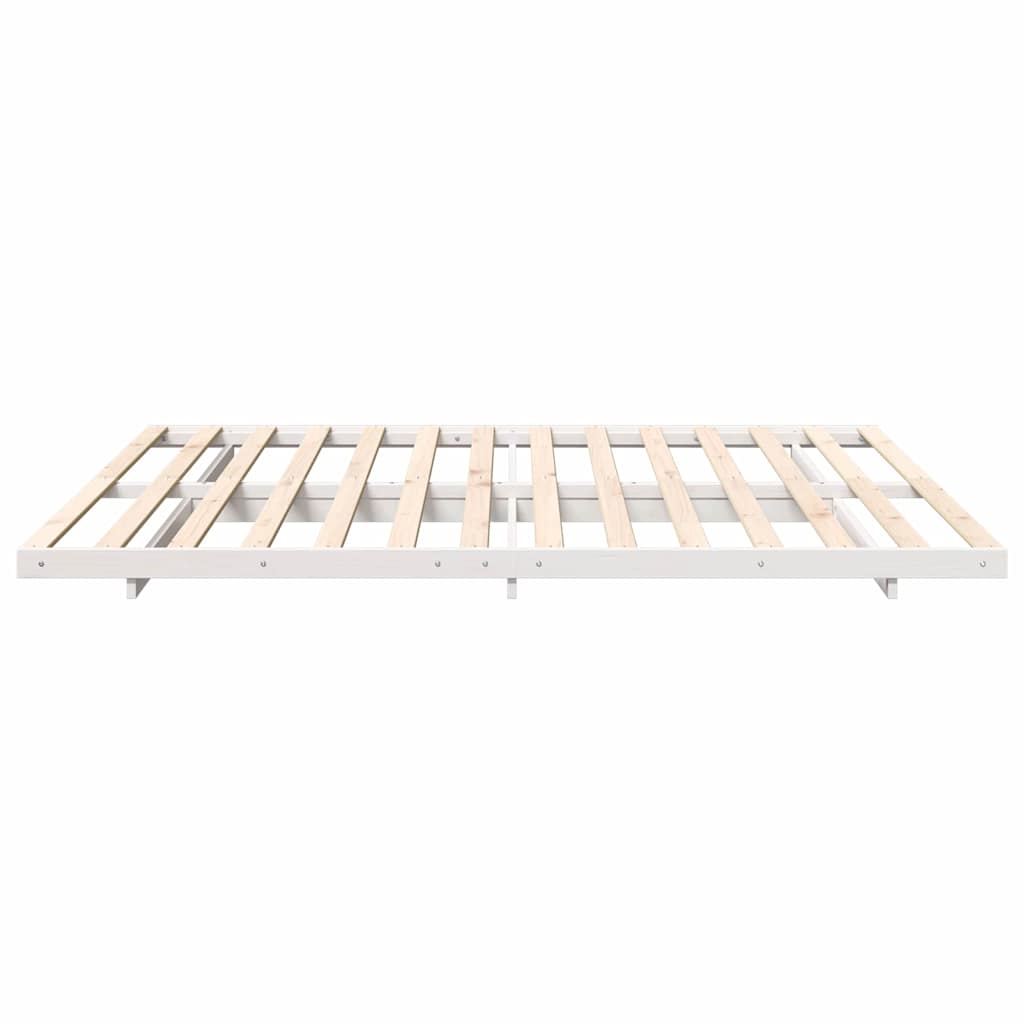 Sengestel Hvid 180 x 210 cm Massiv fyrretræ