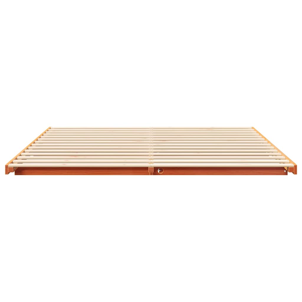 Sengestel Voks brun 180 x 210 cm Massiv fyrretræ