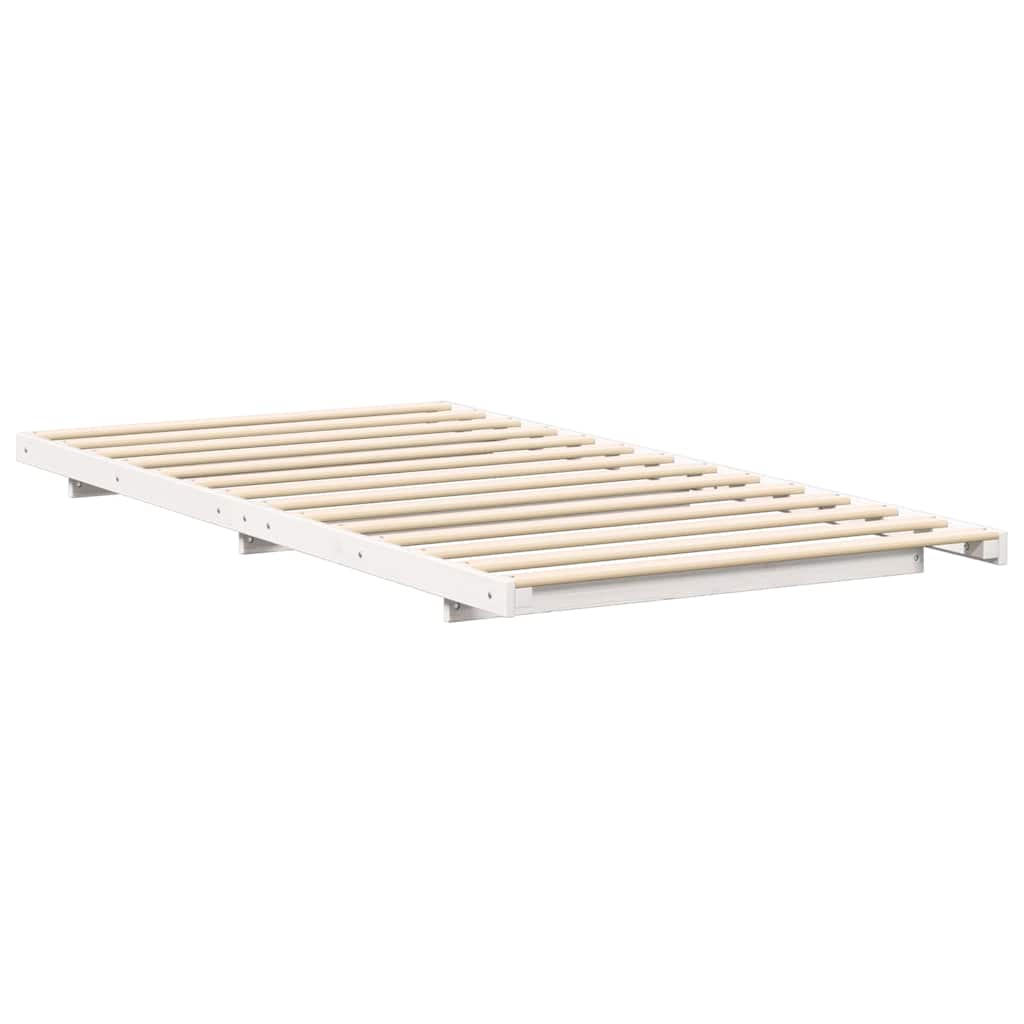 Sengestel Hvid 80 x 220 cm Massiv fyrretræ
