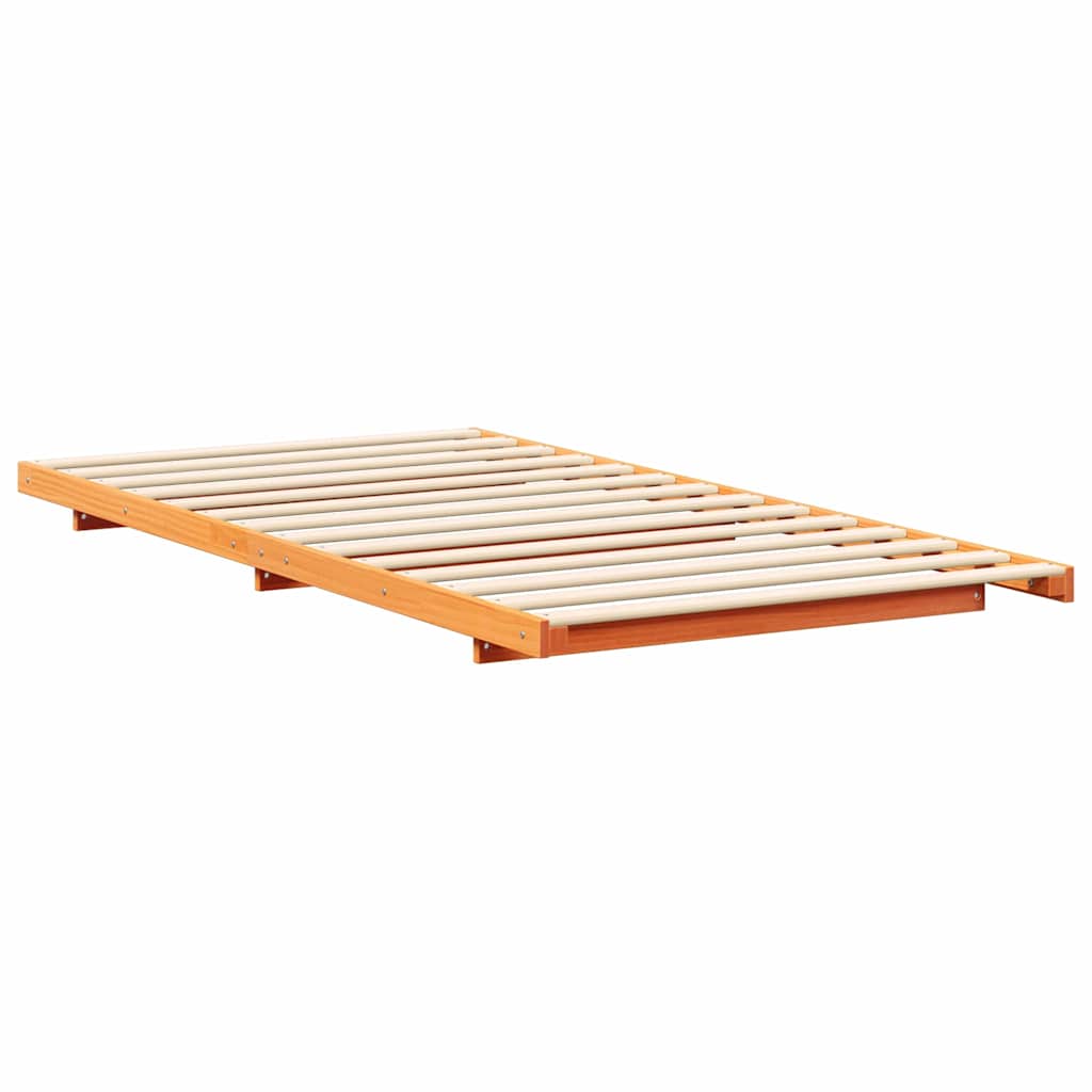 Sengestel Voks brun 80 x 220 cm Massiv fyrretræ