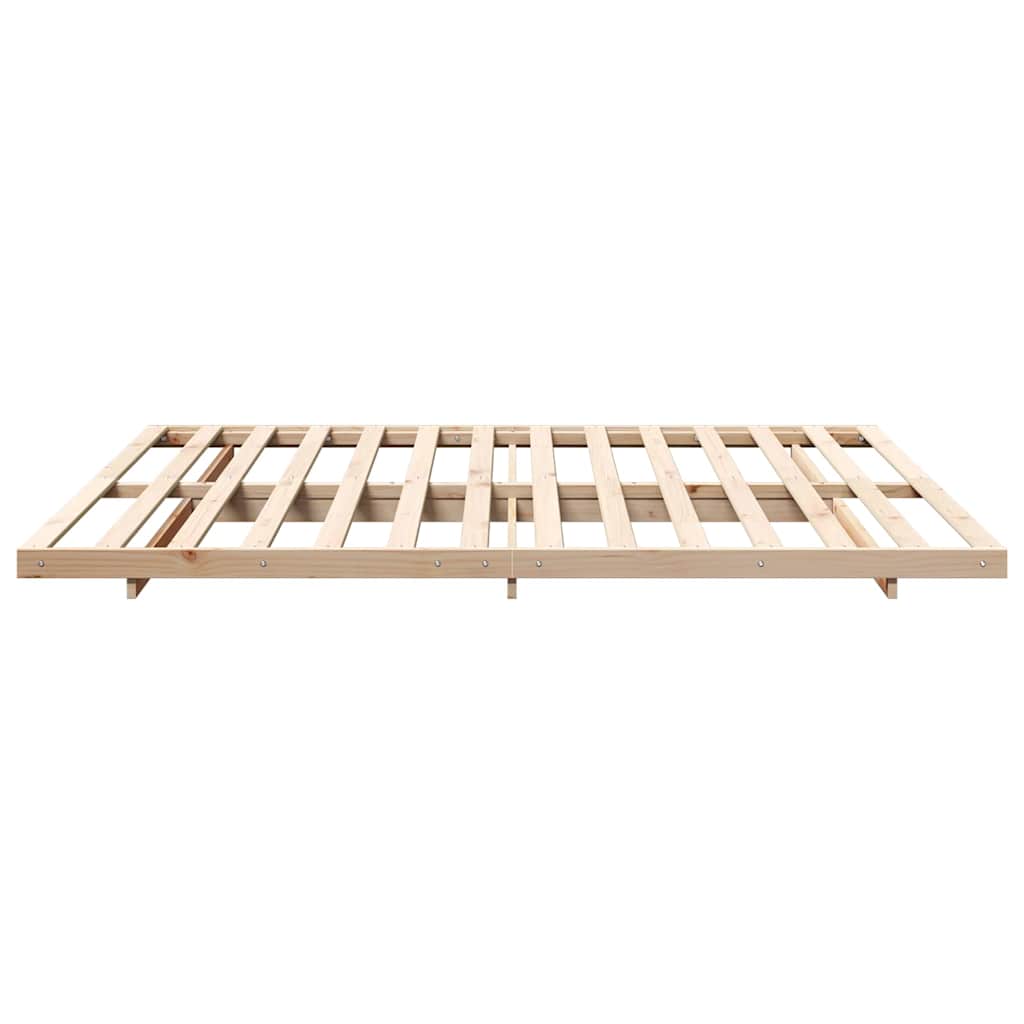 Sengestel Brun 180 x 220 cm Massiv fyrretræ