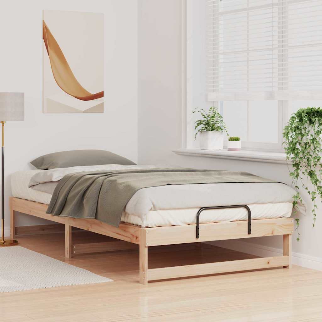 Sengestel Brun 100 x 200 cm Massiv fyrretræ