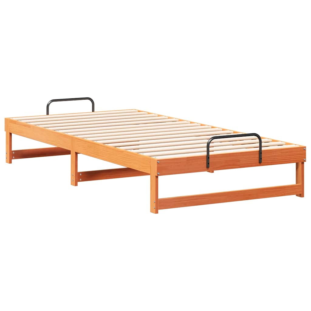 Sengestel Brun 100 x 200 cm Massiv fyrretræ