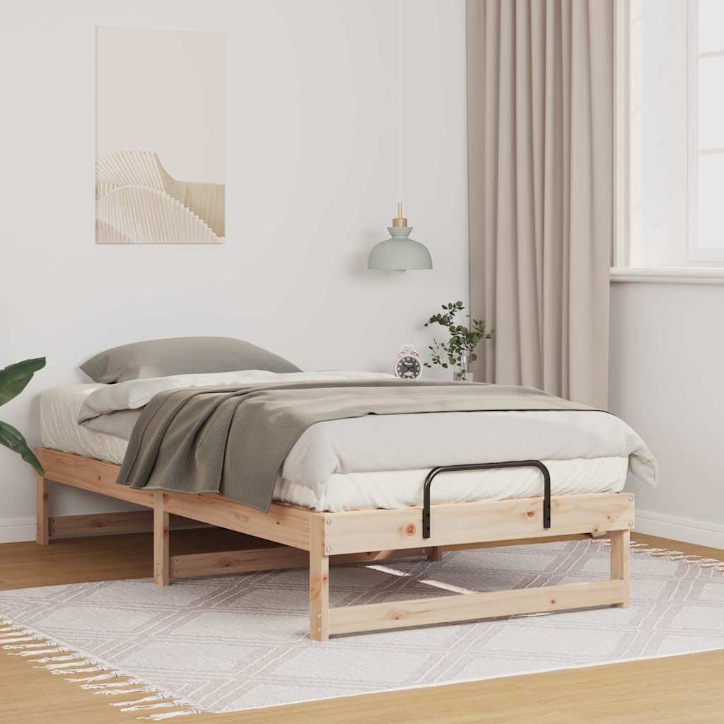 Sengestel Brun 90 x 200 cm Massiv fyrretræ