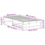 Sengestel Hvid 90 x 200 cm Massiv fyrretræ