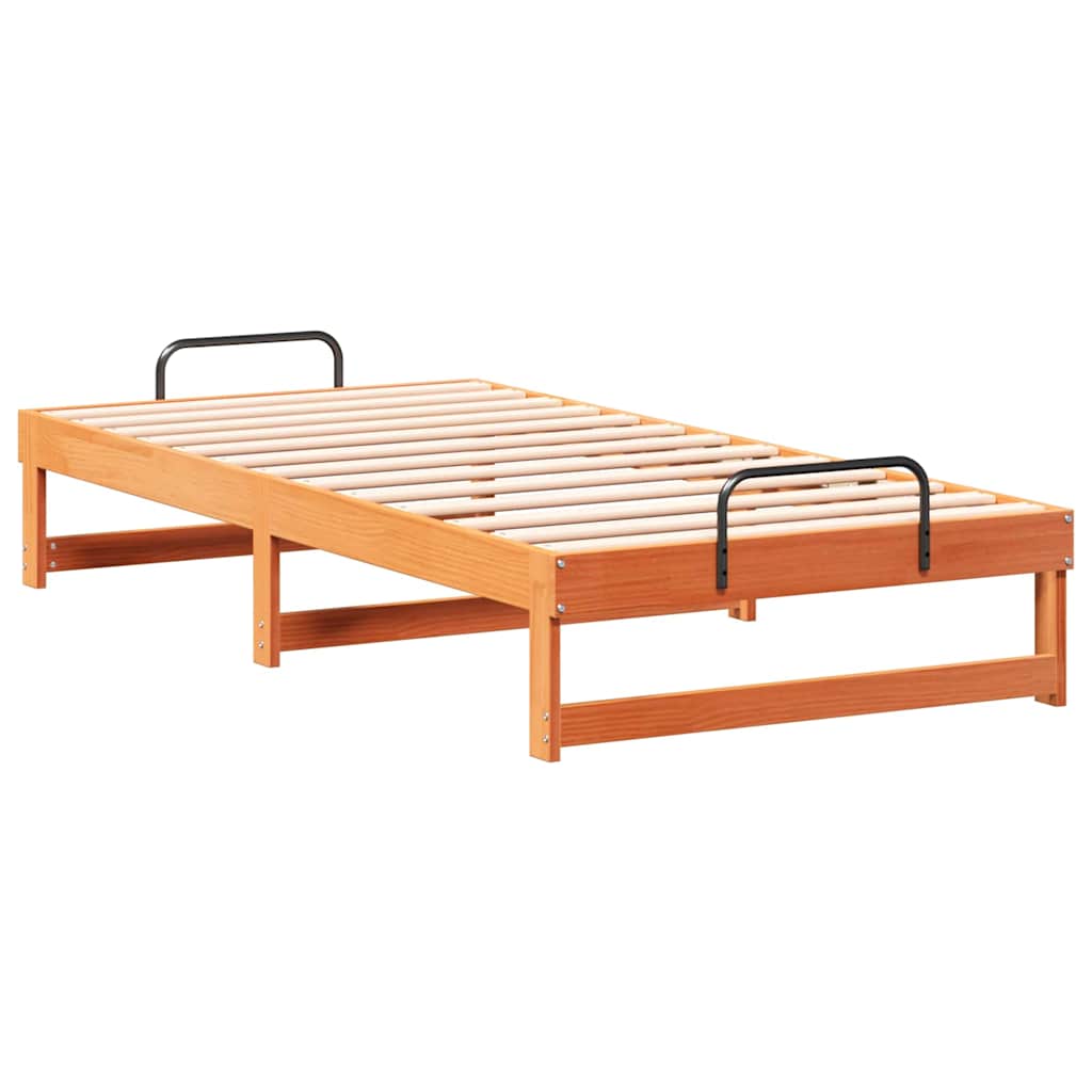 Sengestel Brun 90 x 200 cm Massiv fyrretræ