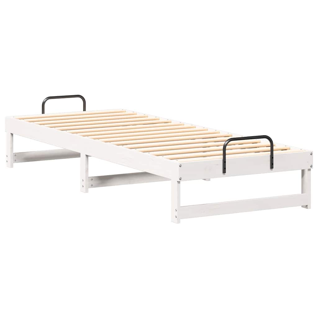 Sengestel Hvid 80 x 200 cm Massiv fyrretræ