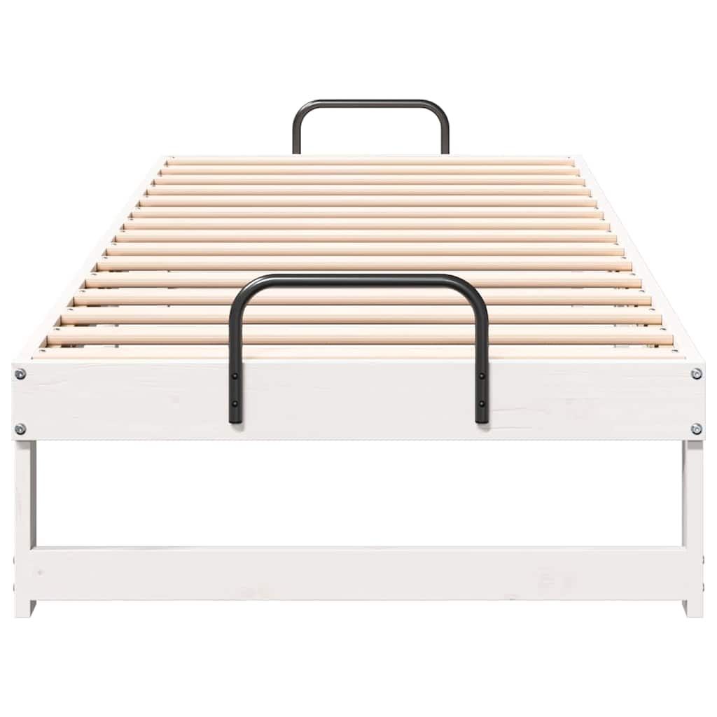 Sengestel Hvid 80 x 200 cm Massiv fyrretræ