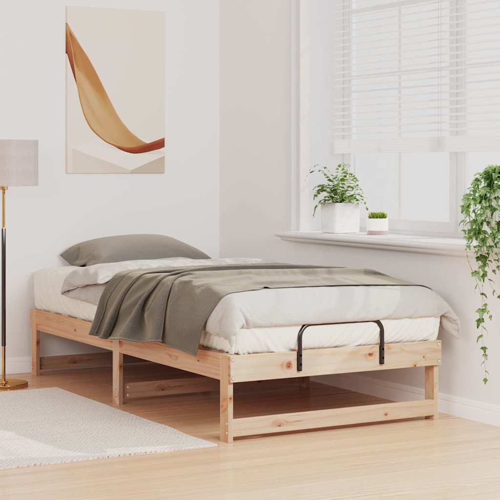 Sengestel Brun 90 x 190 cm Massiv fyrretræ