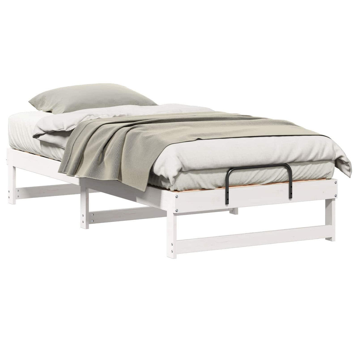 Sengestel Hvid 90 x 190 cm Massiv fyrretræ