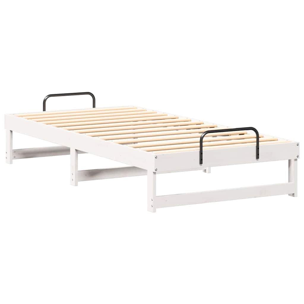 Sengestel Hvid 90 x 190 cm Massiv fyrretræ