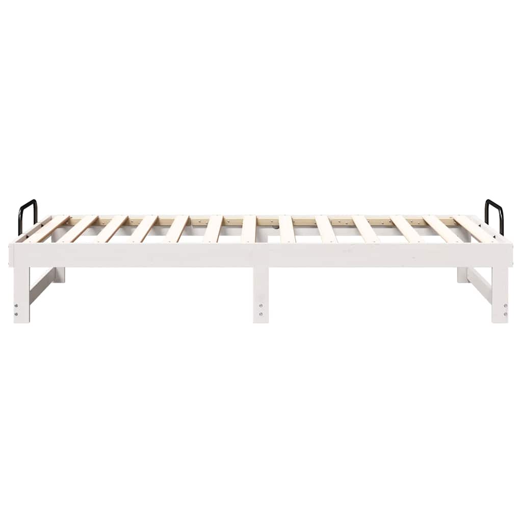 Sengestel Hvid 90 x 190 cm Massiv fyrretræ