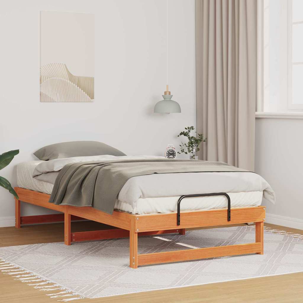 Sengestel Brun 90 x 190 cm Massiv fyrretræ