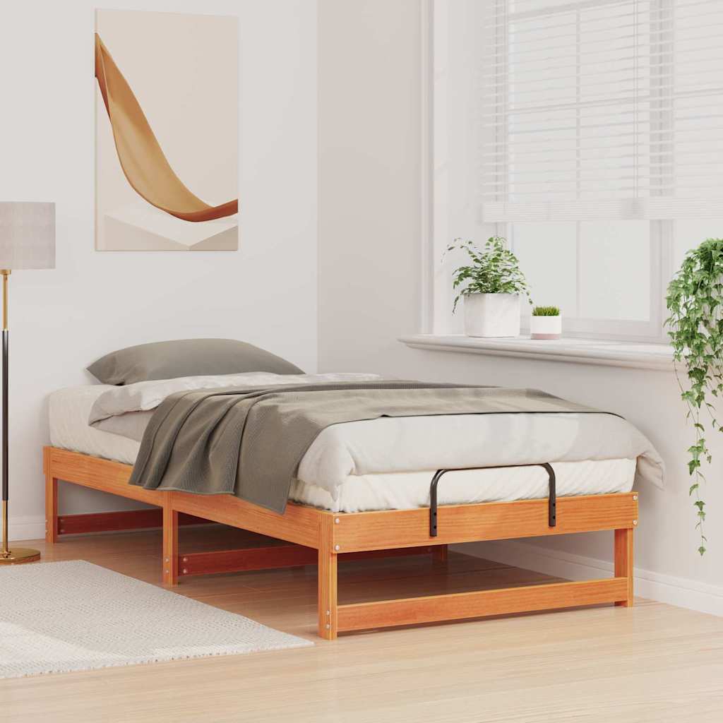 Sengestel Brun 90 x 190 cm Massiv fyrretræ